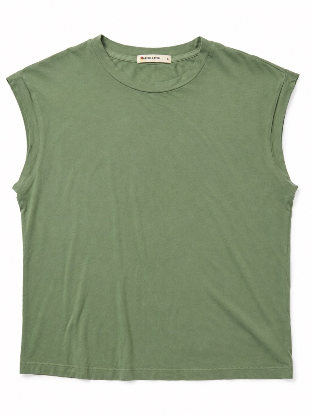 Marine Layer Devin Muscle Tank Top Green Size Small